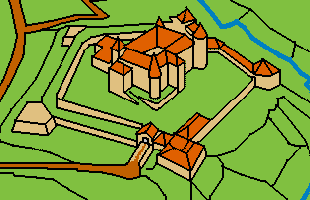 podoba hradu na pelomu 16. a 17. stol