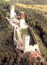 leteck� pohled na hrad- -pohlednice