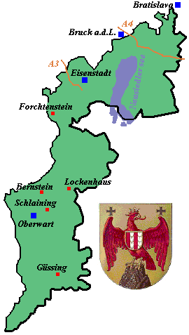 Burgenland mapa