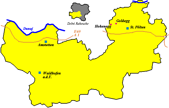 mapa okresu Mosteviertel