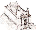 hmotová rekonstrukce hradu Talmberk