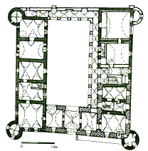 pudorys zmku - tvrze