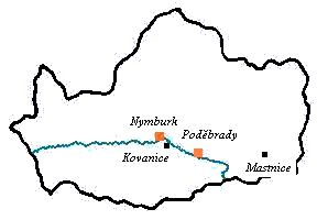 mapa okresu Nymburk - tvrze